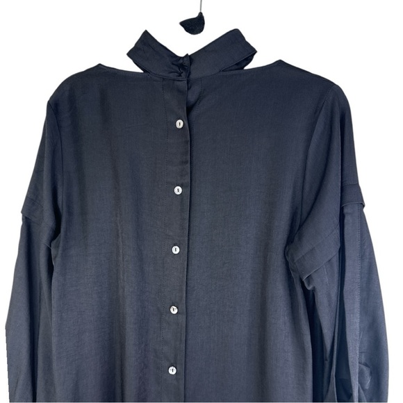 Amy Lynn Black Choker Mini Dress Balloon Sleeves Medium - Picture 10 of 15